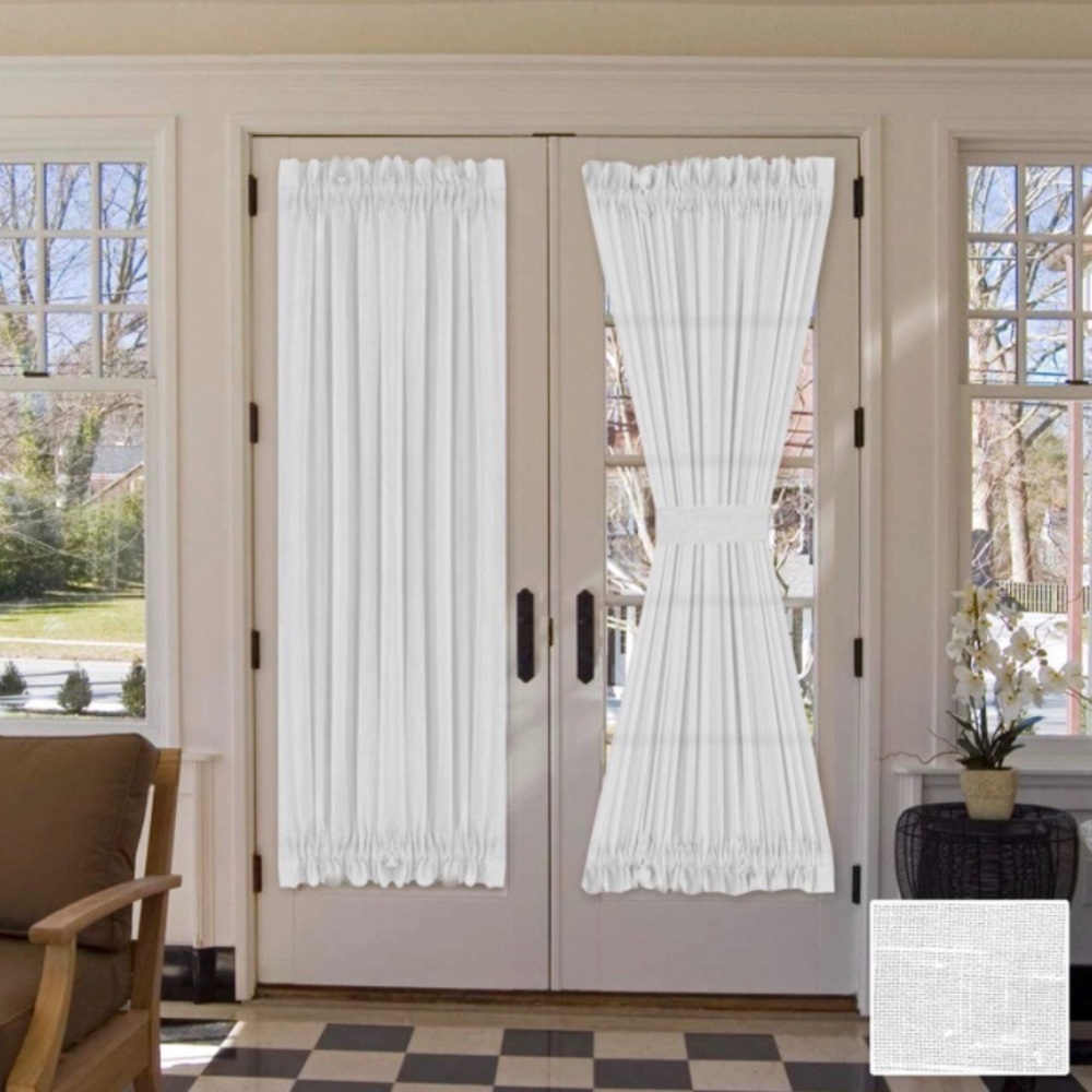 One Linen French Door Curtain Panel